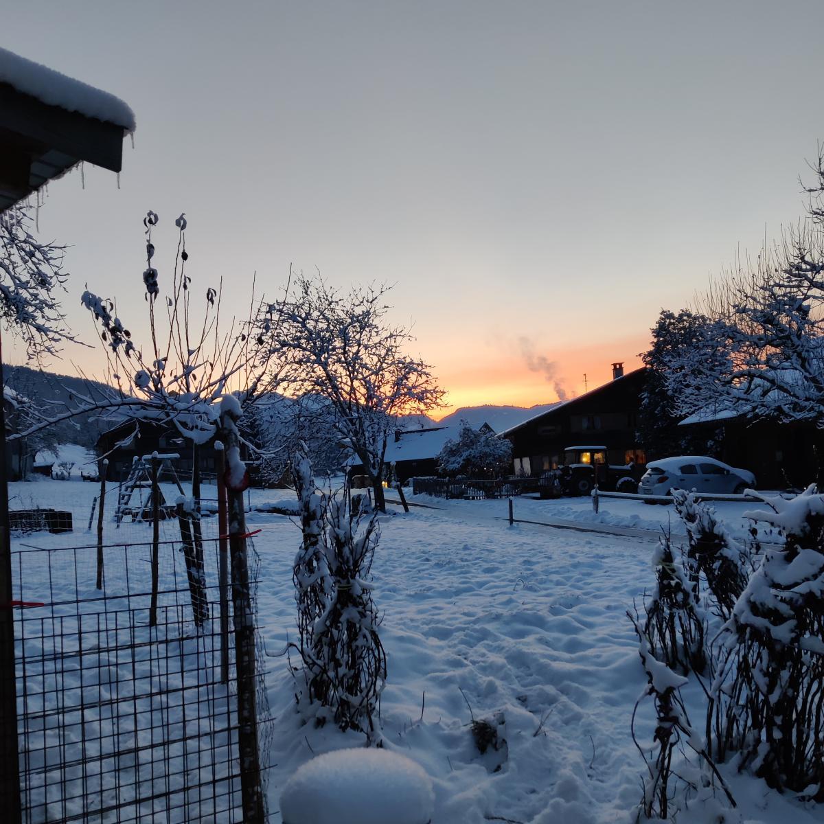 Winter Sonnenuntergang